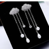 Micro-inlaid Zircon Weather Cloud Earrings