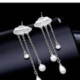 Micro-inlaid Zircon Weather Cloud Earrings