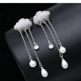 Micro-inlaid Zircon Weather Cloud Earrings