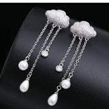 Micro-inlaid Zircon Weather Cloud Earrings
