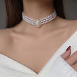 Baroque Pearl Choker Necklace Vintage Wedding Jewelry