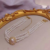 Baroque Pearl Choker Necklace Vintage Wedding Jewelry