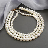 Pearl Beads Choker Chain Necklace Women Wedding Jewelry