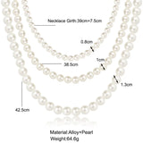 Pearl Beads Choker Chain Necklace Women Wedding Jewelry