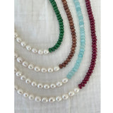 Natural Stone Pearl Necklace Freshwater Pearls Choker for Women