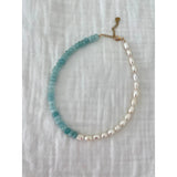 Natural Stone Pearl Necklace Freshwater Pearls Choker for Women