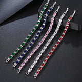 Gemstone Party Bracelet High Carbon Diamond 5A Zircon Anniversary Gift
