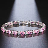 Gemstone Party Bracelet High Carbon Diamond 5A Zircon Anniversary Gift