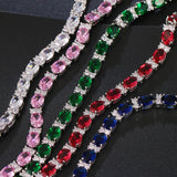 Gemstone Party Bracelet High Carbon Diamond 5A Zircon Anniversary Gift