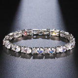 Gemstone Party Bracelet High Carbon Diamond 5A Zircon Anniversary Gift