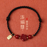 Chinese Style Red Couple Bracelet Lucky Rabbit Year Hand Rope