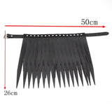 Exaggerated Gothic PU Leather Long Fringe Necklaces Women