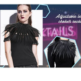 Exaggerated Gothic PU Leather Long Fringe Necklaces Women