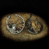 Spider Chain Hollow Earrings Gothic Style Party Jewelry