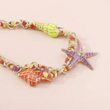 Starfish Shell Beaded Choker Necklace for Women