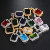 Hip-hop Square Zircon Pendant Diamond Necklace