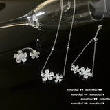 925 Silver Daisy Jewelry Sets with Zircon Stone for Women