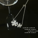 925 Silver Daisy Jewelry Sets with Zircon Stone for Women