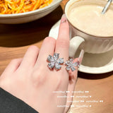 925 Silver Daisy Jewelry Sets with Zircon Stone for Women