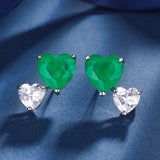 925 Silver Lab Emerald Topaz Jewelry Sets for Wedding