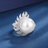 S925 Silver Zircon Pearl Set Wedding Bridal