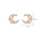 Tiny Micro Zircon Earrings 14k Real Plated Women Gift
