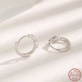 Zircon Infinite Symbol Earrings in 925 Sterling Silver