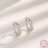 Zircon Infinite Symbol Earrings in 925 Sterling Silver