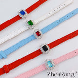 Square Emerald Zircon Wristband Bracelet