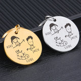 Family Love Keychain Personalized Gift Engraved For Parents Children