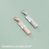 925 Silver Chalcedony Diamond Pendant Romantic Love Jewelry Gift