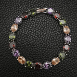 Rose Oval Bracelet Bangle Women Anniversary Gift Valentines