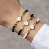 A-Z Initial Letter Bracelet Women Adjustable Rope Charm Bracelet