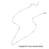 A-Z Initials Letter Necklace Stainless Steel Bead Chain Jewelry