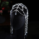 Crystal Tassel Hair Band Bridal Hair Jewelry Tiara