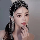Crystal Tassel Hair Band Bridal Hair Jewelry Tiara