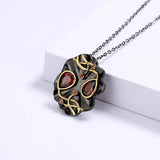 Retro Red Zircon Pendant Necklace Irregular Shape Women's Party Gift