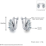 Classic Silver Spinel Hoop Earrings for Women