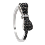 Bow Explosion Ring CZ Wedding Engagement Jewelry Ladies Gift