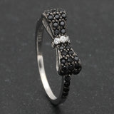 Bow Explosion Ring CZ Wedding Engagement Jewelry Ladies Gift