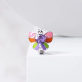 Butterfly Love Kiss Wine DIY Pendant Bead Charm Silver 925 Bracelet
