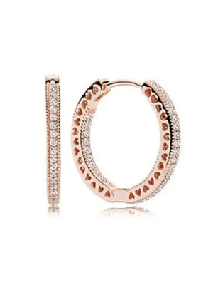 S925 Sterling Silver PAN Rose Rings for Women Jewelry Necklace