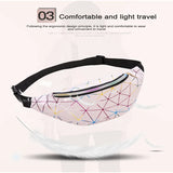 Colorful Geometric Laser Waist Bag Bright Leather Single Shoulder Messenger Bag