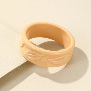 Colorful Resin Bracelet for Women Wide Charm Bangle Retro Hand Party Jewelry