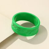 Colorful Resin Bracelet for Women Wide Charm Bangle Retro Hand Party Jewelry