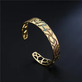 Geometric Pattern CZ Bangles for Women Open Bangle Gift