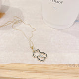 Tiny Bear Necklace for Women 14k Plated Pendant Jewelry