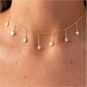 925 Silver Cz Round Charm Choker Tassel Chain Pendant Necklace