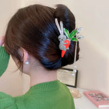 Metal Water Drop Women Hair Rabbit Radish Pearl Tassel Shark Clip