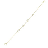 925 Silver Clear Cz Mama Charm Bracelet for Women